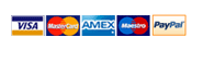 You can pay by Visa, Mastercard, AMEX, Maestro, PayPal